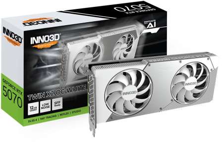 Inno3D GeForce RTX5070 12GB GDDR7 Twin X2 OC White