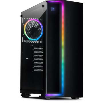 Inter-Tech S-3906 Renegade RGB Tempered Glass Black Inter-Tech S-3906 Renegade RGB Tempered Glass Black
