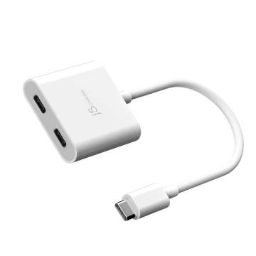 j5create USB-C to Dual USB-C with Video or Power Delivery
