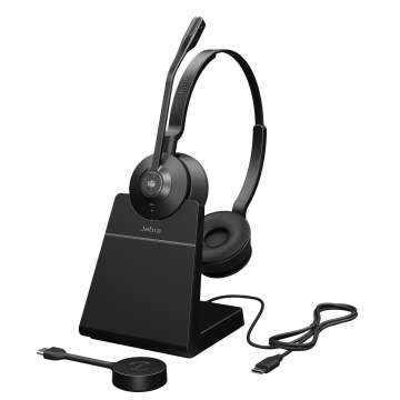 Jabra Engage 55 SE MS Teams Stereo Headset + Charging Station Black Jabra Engage 55 SE MS Teams Stereo Headset + Charging Station Black