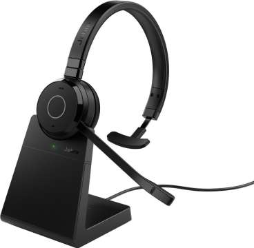 Jabra Evolve 65 TE UC Mono Bluetooth Headset + Charging Stand Black Jabra Evolve 65 TE UC Mono Bluetooth Headset + Charging Stand Black