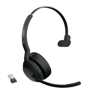 Jabra Evolve2 55 MS Mono with Link380c Bluetooth Headset Black Jabra Evolve2 55 MS Mono with Link380c Bluetooth Headset Black