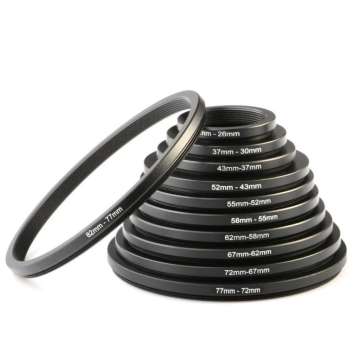 K&F Concept 11 az 1-ben menetátalakító gyűrű szett (Step-Down) 82-26mm