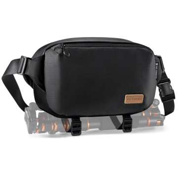 K&F Concept 2in1 Sling Bag Everyday Shoulder Bag & Photography Camera Backpack 10L Black/Brown