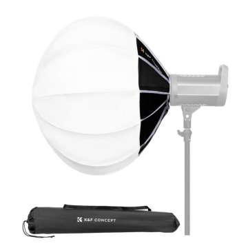 K&F Concept 65cm-es nyitható gömb softbox, lantern, Bowens csatlakozás, hordtáskával K&F Concept 65cm-es nyitható gömb softbox, lantern, Bowens csatlakozás, hordtáskával