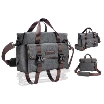 K&F Concept Casual Shoulder Photography Bag with Tripod Strap 8L Dark Grey