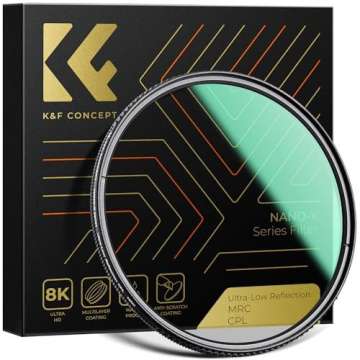 K&F Concept CPL cirkuláris polár szűrő, black mist 1/4, 82mm