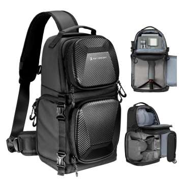 K&F Concept Crossbody Bag Hardshell Camera Shoulder Backpack 10L Black K&F Concept Crossbody Bag Hardshell Camera Shoulder Backpack 10L Black