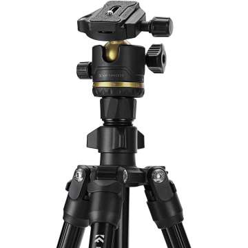 K&F Concept K234A0 állvány BH-28L gömbfej, 163cm magasság, 8kg teherbírás, telefontartóval