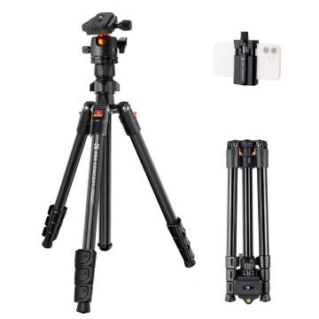 K&F Concept Lightweight Vlog Travel Tripod Compact Flexible & Portable 17.6lbs/8kg K&F Concept Lightweight Vlog Travel Tripod Compact Flexible & Portable 17.6lbs/8kg