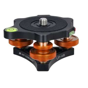 K&F Concept LP-48 állványfej, 3db szintező, 2db vízszintjelző, 15kg teherbírás
