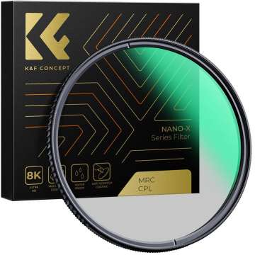 K&F Concept NANO-X series, B270, HD, CPL szűrő, vízlepergető, karcálló, 62mm K&F Concept NANO-X series, B270, HD, CPL szűrő, vízlepergető, karcálló, 62mm
