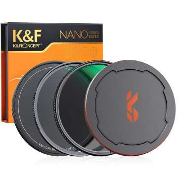 K&F Concept NANO-X series, MCUV + CPL szűrő, vízlepergető, karcálló, fém objektívsapka + tok, 77mm K&F Concept NANO-X series, MCUV + CPL szűrő, vízlepergető, karcálló, fém objektívsapka + tok, 77mm