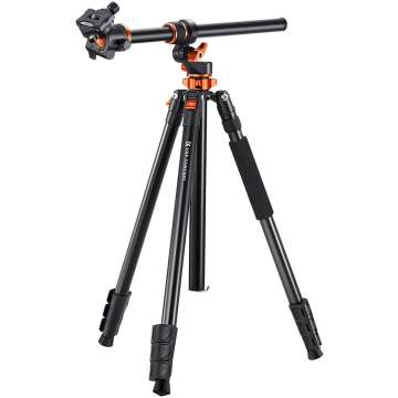 K&F Concept T254A7+BH-28L állvány + monopod, elforgatható középoszloppal, fekete-narancs K&F Concept T254A7+BH-28L állvány + monopod, elforgatható középoszloppal, fekete-narancs