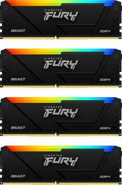 Kingston 128GB DDR4 3600MHz Kit(4x32GB) Fury Beast RGB