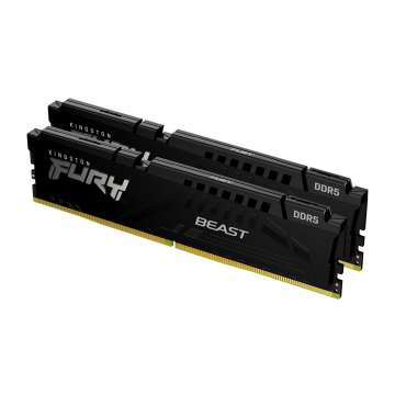 Kingston 128GB DDR5 5600MHz Kit(2x64GB) Fury Beast Black Kingston 128GB DDR5 5600MHz Kit(2x64GB) Fury Beast Black