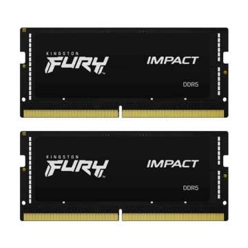 Kingston 32GB DDR5 4800MHz Kit(2x16GB) SODIMM Fury Impact Black Kingston 32GB DDR5 4800MHz Kit(2x16GB) SODIMM Fury Impact Black