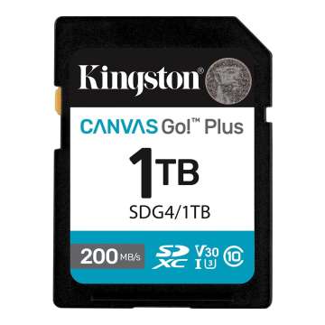 Kingston 1TB Canvas Go Plus Gen4 Class 10 UHS-I U3 V30 Kingston 1TB Canvas Go Plus Gen4 Class 10 UHS-I U3 V30