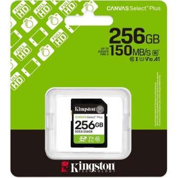 Kingston 256GB SDXC Canvas Select Plus Gen3 Class 10 UHS-I U1 V10