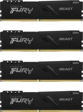 Kingston 64GB DDR4 3600MHz Kit(4x16GB) Fury Beast
