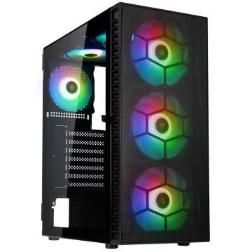 Kolink Observatory HF Mesh Glass ARGB Tempered Glass Black