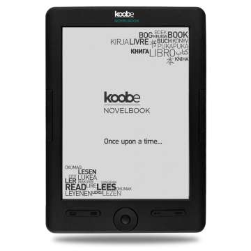 Koobe NovelBook HD Shine 6" E-book olvasó 8GB Black + Bekool E-book olvasó tok 6" Black
