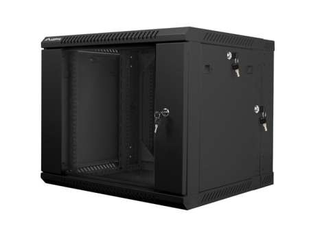 Lanberg 19" 9U Falra szerelhető Rackszekrény Black