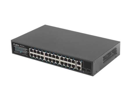 Lanberg 24X 100MB POE+/2X COMBO RACK 19" GIGABIT ETHERNET 360W V2