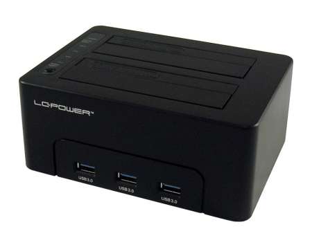 LC Power LC-DOCK-U3-HUB HDD Docking Station Black