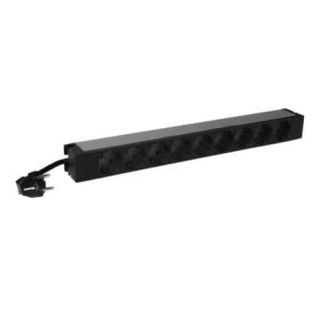 Legrand 9-es 19"/1U 3m földelt elosztósor