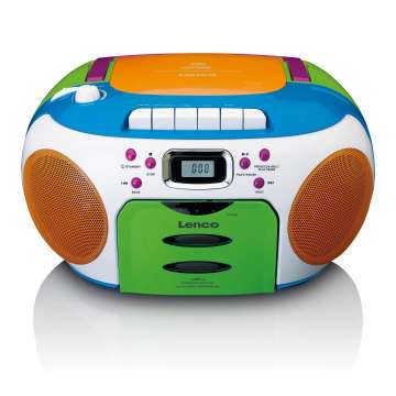 Lenco SCD-971 Portable FM radio CD/Cassette player Multi colour Lenco SCD-971 Portable FM radio CD/Cassette player Multi colour