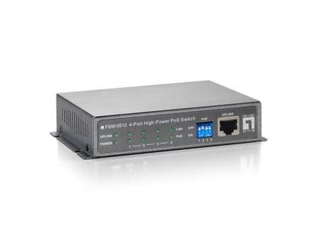 LevelOne FSW-0513 5-Port Fast Ethernet High Power PoE Switch