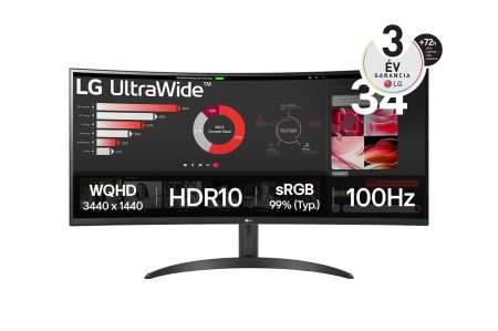LG 34" 34WR50QK-B LED Curved LG 34" 34WR50QK-B LED Curved