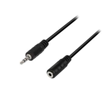 Logilink 3.5mm 3-Pin/M to 3.5mm 3-Pin/F audi cable 10m Black