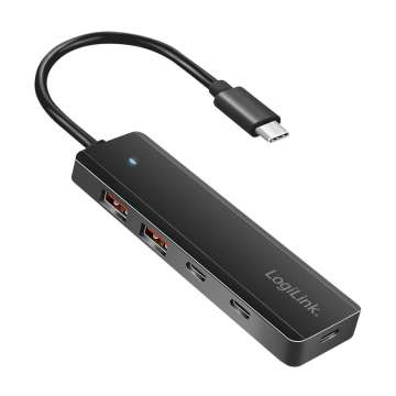 Logilink 4-portos USB2.0 HUB Black