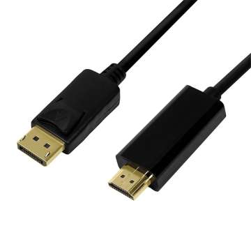 Logilink DisplayPort 1.2 to HDMI 1.4 cable 2m Black Logilink DisplayPort 1.2 to HDMI 1.4 cable 2m Black