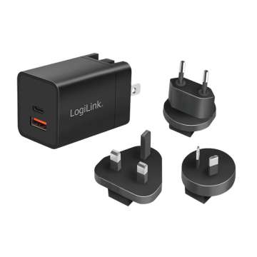Logilink Dual USB socket travel adapter Black Logilink Dual USB socket travel adapter Black