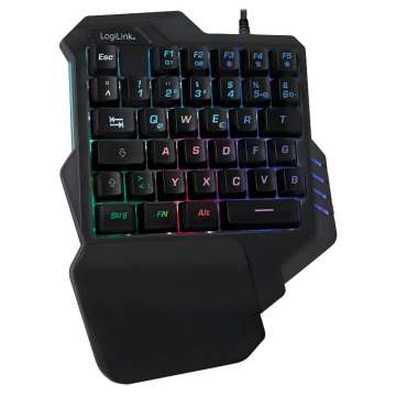 Logilink Illuminated one-hand gaming keyboard Black Logilink Illuminated one-hand gaming keyboard Black