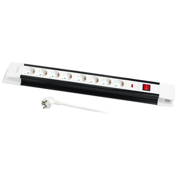 Logilink Hálózati Elosztó Kapcsolóval 8DIN 3m Black/White