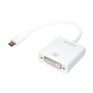 Logilink USB-C 3.1 to DVI-I (Dual Link) Adapter White