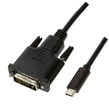 Logilink UA0332 USB-C male to DVI male 3m Black Logilink UA0332 USB-C male to DVI male 3m Black