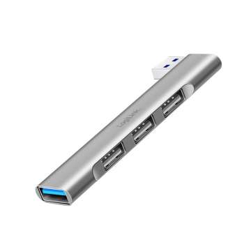 Logilink UA0436 Ultraslim 4-Port USB-A Hub Aluminium