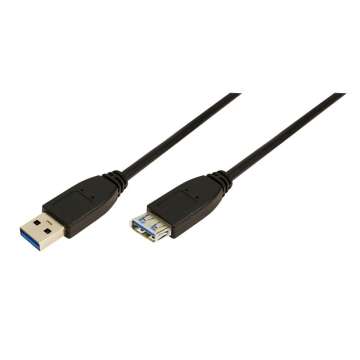 Logilink USB3.0 A-A male/female cable 3m Black Logilink USB3.0 A-A male/female cable 3m Black