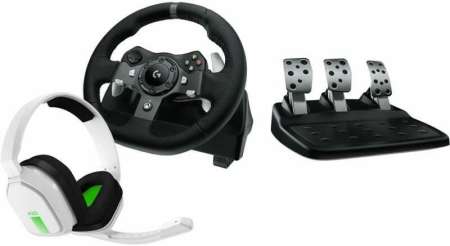 Logitech G920 Driving Force USB Kormány Black + Astro A10 Headset White