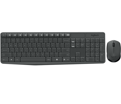 Logitech MK235 Wireless Combo billentyűzet + egér Black HU