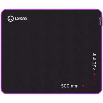 LORGAR Main 315 Egérpad Black/Purple