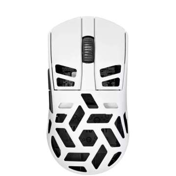 LORGAR MSE90W Magnesium Alloy Wireless Gaming Mouse White LORGAR MSE90W Magnesium Alloy Wireless Gaming Mouse White