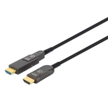 Manhattan High-Speed HDMI Active Optical Cable with Detachable Connector 20m Black