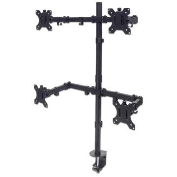 Manhattan Universal Four Monitor Mount with Double-Link Swing Arms