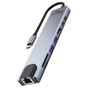 Media-Tech 8 in 1 GIGA LAN HUB MT5046 Docking Station Media-Tech 8 in 1 GIGA LAN HUB MT5046 Docking Station